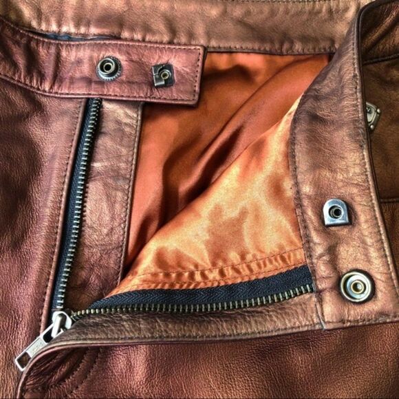 RARE Harley Davidson Leather Pants Size 8 Authentic Curvy - Picture 9 of 15